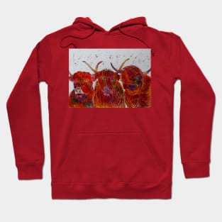 Three Unique Highland Cows Hoodie